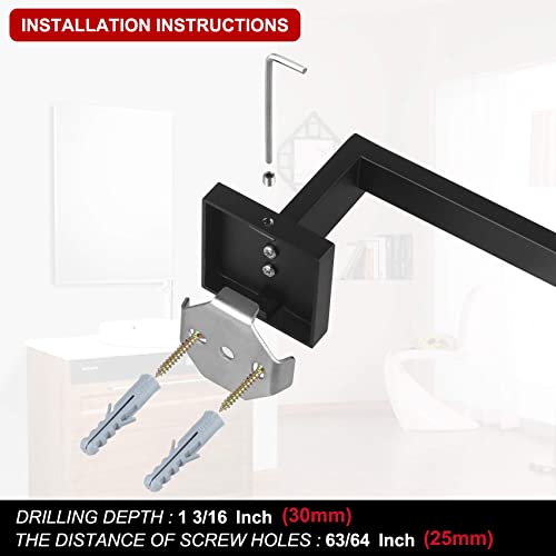 KOKOSIRI Black Towel Ring Hand Towel Racks Rods Bathroom Towel Rails Kitchen Hardware Stylish Stainless Steel, Wall Mount, B3003BK - color: Matte Black