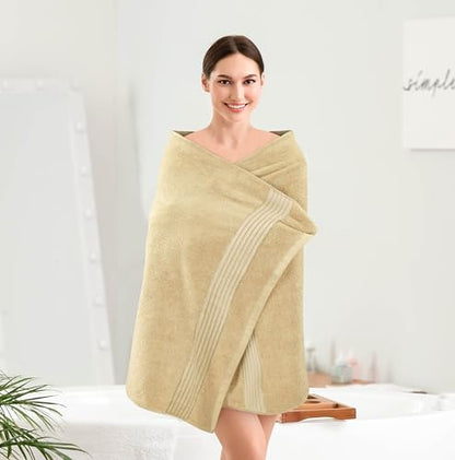 Utopia Towels Luxurious Bath Towels Set, 27x54 in, 4 Pack, Soft, Beige | Soft Luxurious Ring Spun Cotton Bath Towels - Lightweight, Highly Absorbent, Quick-Drying, Ideal for Daily Use - color: Beige