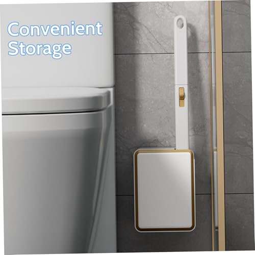 Disposable Toilet Cleaning System Disposable Toilet Brush with 18 Wand Refills Bowl Cleaner Wands ＆ Scrubber Refill Heads Wall Hanging Cleaning System