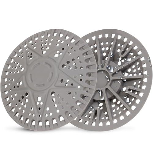 ZOOY Shower Drain Hair Catcher, 2 Pack 5.5 Inch Large Silicone Drain Cover, Rubber Hair Drain Catcher, Anti-Clog Hair Trap Strainer Protector for Shower, Bathroom, Bathtub, Tub Sink(New Gery) - color: New Grey