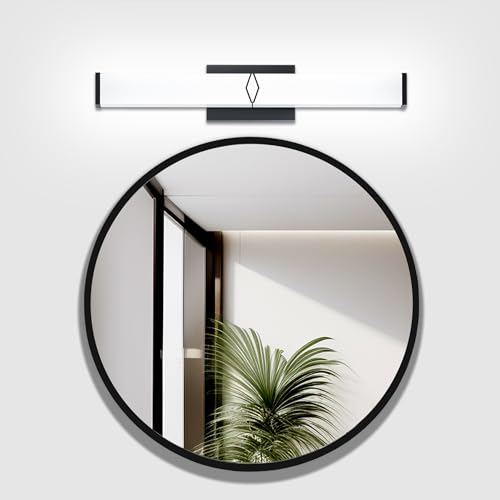 24 Inch Bathroom Vanity Light 2500LM, 5700K Daylight White Modern Bathroom Light Dimmable, AC 120V 25W Matte Black LED Vanity Lighting Fixtures Wall Sconce ETL Certified, 1Pack - color: Matte Black-5700K, size: 24 INCH