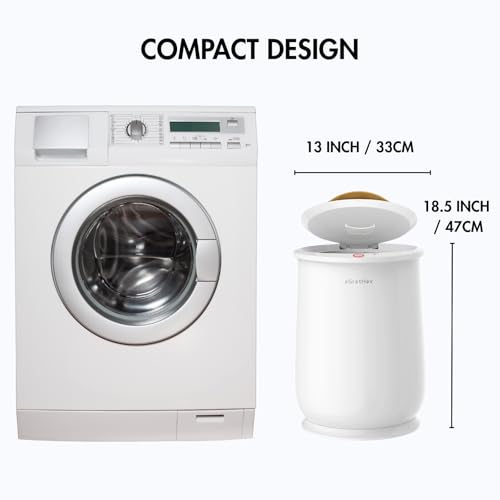 Towel Warmers Ultra Large Capacity Bucket Style 450W for Bathroom ETL FCC Certified Fits up to Two 40"x70" Towels, Blankets, Bathrobes with Auto Shut Off - color: White