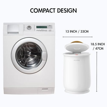 Towel Warmers Ultra Large Capacity Bucket Style 450W for Bathroom ETL FCC Certified Fits up to Two 40"x70" Towels, Blankets, Bathrobes with Auto Shut Off - color: White