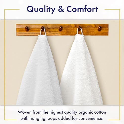 100% Organic Luxury Bath Sheets - GOTS Certified - Extra Large 35x70 Inches (Pack of 2) Zero-Twist, Long-Staple Cotton Bath Sheet Set (White) - color: White, size: 2pc Bath Sheets