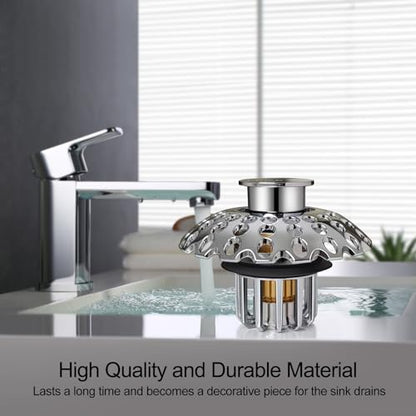 LEKEYE Bathroom Sink Stopper | Shower Drain Hair Catcher | Pop Up Sink Drain Plug | Bathroom Sink Drain Strainer for 1-1/8"to 1-3/8" to 1-1/2" Drain Holes - style: 2060