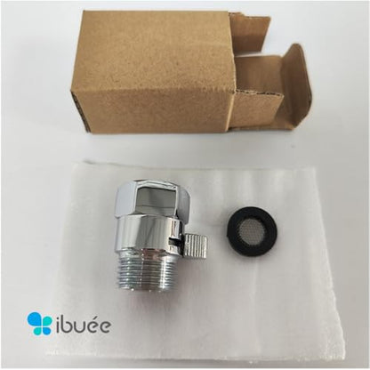 Solid Metal Brass Shower Pause or Shut-Off Valve with Ceramic Lever, ½" NPT BSP Universal Fit, Easy Install (Chrome) - color: Chrome