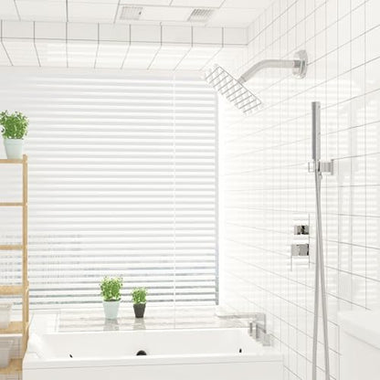 8 Inch Rain Shower Head High Pressure Rainfall Shower Head Chrome | Square Rain Bathroom Showerhead, High Flow, Large Stainless Steel, Ceiling Mounted, Wall Mounted, Waterfall Full Body - color: Polished Chrome, size: 8 Inch