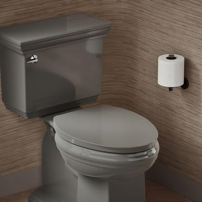Kohler K-26801-58 Impro ReadyLatch Quiet Close Elongated Toilet Seat, Thunder Grey - color: Thunder Gray, size: Elongated