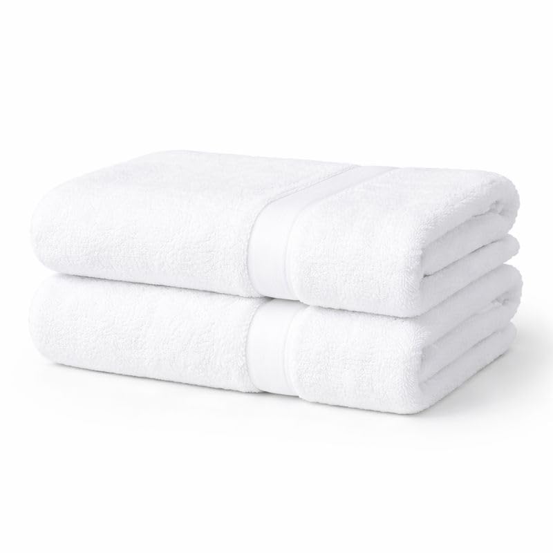 Mango Gifts 100% Cotton Hand Towels – Soft Terry Cotton with High Absorbency, Quick Dry, Lightweight and Durable, Machine Washable Towels for Bathroom, Gym and Spa, 28 x 15 Inch, Set of 2, White - color: White