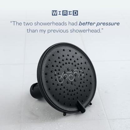 BOONA Tandem Shower as seen on Shark Tank | Dual Shower Head for Couples | Midnight Black, Two Showerheads - color: Midnight Black, size: Two Showerheads