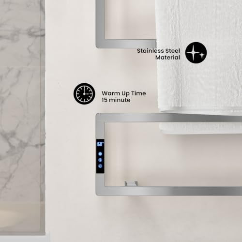 Swiss Madison Voltaire 5-Bar Electric Towel Warmer Heated Towel Racks for Bathroom in Chrome - color: Chrome