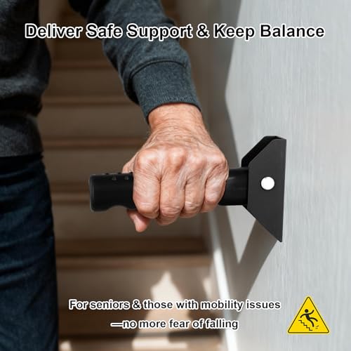 Doorway Assist Handle Flip Up Grab Bar for Seniors | Providing Support & Balance, Non-Slip 300 LBS Capacity, Small Safety Grab Handle for Mobility-Impaired Users