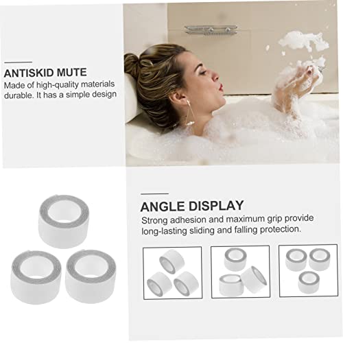 FOMIYES 3Pcs Anti-Slip Adhesive Tapes for Steps and Floors Self-Adhesive Grip Tape Rolls Portable Anti-Skid Strips for Home Safety Sturdy Non-Slip Treads for Stairs and Bathtubs