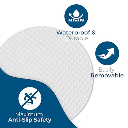 Homergy Straight Line and Round – Anti-Slip Shower Stickers, 48 PCS Clear Adhesive Safety Strips