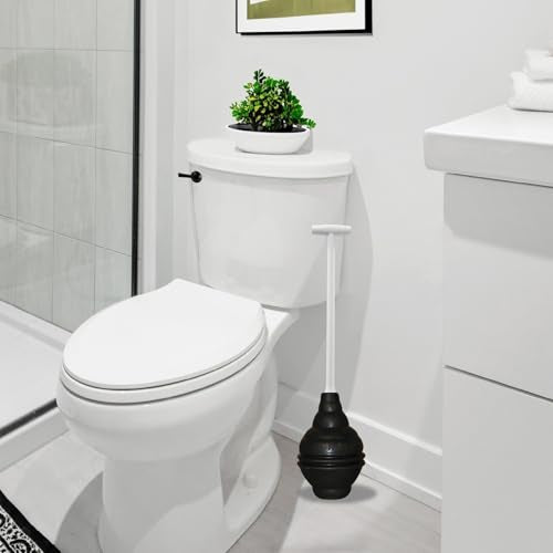 Korky 99-4A 99-1AM Beehive Max Universal Fits All Old and New Powerful Plunge-Easy Grip T-Handle-Made in USA Toilet Plunger, Black - style: Non-Adjustable Handle