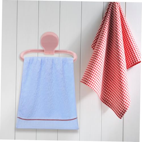 Hemobllo 2pcs Adhesive Towel Rings for Bathroom Wall Mount No Drill Self-Adhesive Hand Towel Holder for Kitchen and Bath with Elegant Minimalist Design Easy Installation