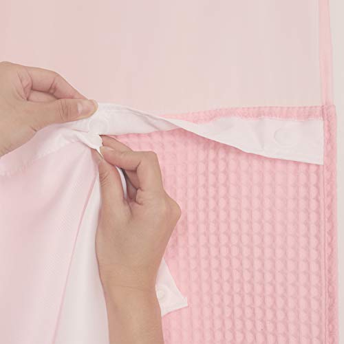 Barossa Design 70x69 Snap-in Shower Curtain Replacement Liner White | 2 Bottom Magnets, Fabric, Removable, Water Repellent, Machine Washable, Hotel Style, 70" W x 69" H Inner Liner - color: White, size: 70"W x 69"L (Pack of 1)