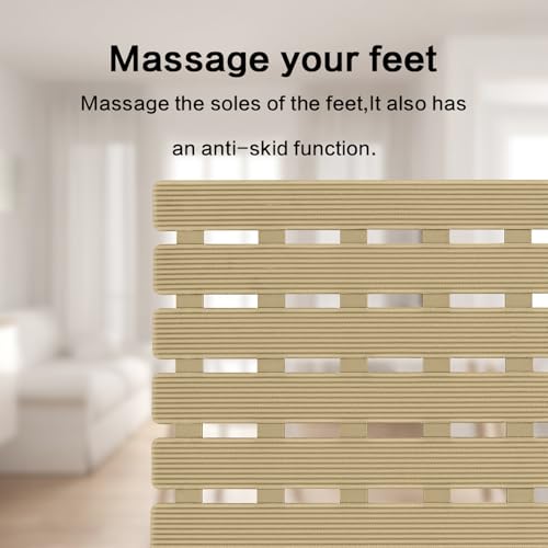 BEMISO Shower Mat Non Slip Bathtub Mat 37.4 x 15.7 Inch Bath Mat for Tub | Suction Cups,Drain Holes,Easy Dry,Easy to Cut,Eco-Friendly - color: Brown, size: 37.4 x 15.7 inches