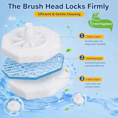 100 Pcs Disposable Toilet Wand Refills Bulk,No Cleaner Required | Disposable Toilet Brush Refills,No Falling Apart,4X Thick Lather Cleaning Power,Fresh Scent,Fits Clorox and Most Toilet Wands