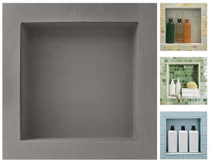 Shower Niche Insert Tile Ready 12"x12",Embedded Size 13"x13",Depth 4" | Niche for Shower Wall,Waterproof Ready to Tile Niches Single Recessed Shower Shelf for Bathroom Renovation/Soap Storage - size: Inner 12"x12"/Outer 16"x16"