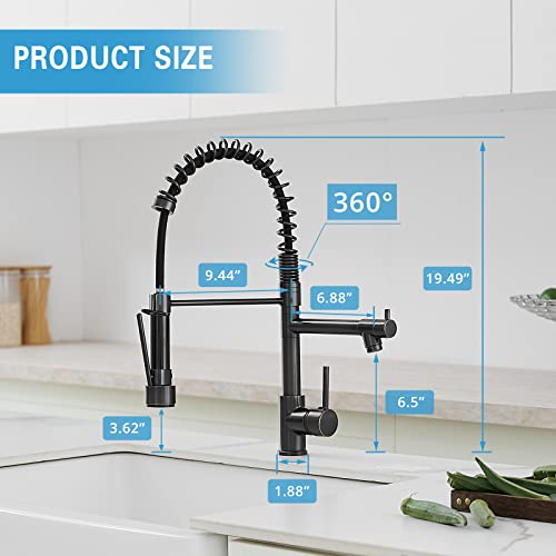 AIMADI Oil Rubbed Bronze Kitchen Faucet,Commercial Kitchen Sink Faucet | Modern Single Handle Single Hole Kitchen Faucets with Pull Down Sprayer - color: Oil Rubbed Bronze, style: Contemporary
