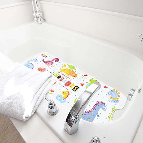 Bath Mat for Tub for Kids Dinosaur Non Slip Bathtub Mat for Baby Toddler 40X16 Inch Long Anti Skid Bathroom Shower Mat with Suction Cups & Drain Holes - color: Dinosaursmats