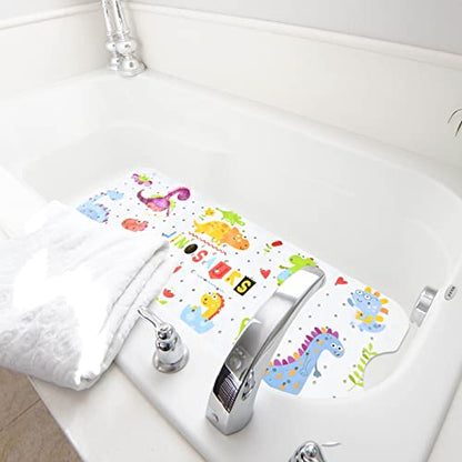 Bath Mat for Tub for Kids Dinosaur Non Slip Bathtub Mat for Baby Toddler 40X16 Inch Long Anti Skid Bathroom Shower Mat with Suction Cups & Drain Holes - color: Dinosaursmats
