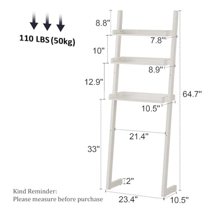 Over The Toilet Storage Shelf Wood, 3-Tier Above Toilet Organizer Rack, Freestanding Above Toilet Shelf for Bathroom, Laundry, Space Saver, White Color.