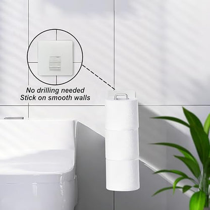 Silver Toilet Paper Holder with 3 Rolls Reserve, Stainless Steel Toilet Paper Holder Wall Mount, Over The Tank Bathroom Organization, Brushed Nickel and Chrome Tissue Holder for RV, Restrooms, 1Pcs - color: Silver, 1pcs, 12.99in