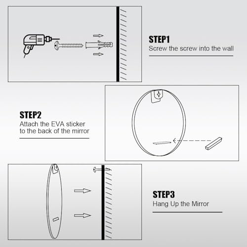 34inch Sliver Round Mirror,Aluminum Brush Framed,Wall Mounted Vanity Mirror,5MM Copper Free Mirror - size: 34"L x 34"W