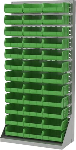 Akro-Mils 30235 AkroBins Plastic Storage Bins, 11"x11"x5", Black, 6-Pack - color: Black