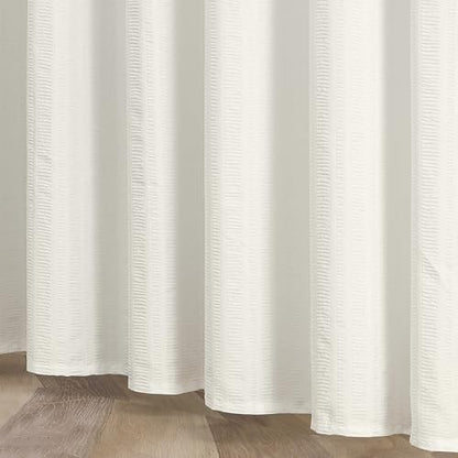 Aiyufeng Cream Shower Curtain, Embossed Textured Fabric Shower Curtain for Bathroom - Soft Cloth & Hotel Spa Luxury, Water Repellent, Machine Washable, 72X72, Cream - color: Cream, size: 72"W x 72"L (Pack of 1)