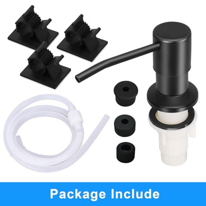 Soap Dispenser Kitchen Sink, Sink Soap Dispenser, 47" Extension Tube kit, Dish Soap Dispenser Pump, No Need More Refills (Black) - color: Black