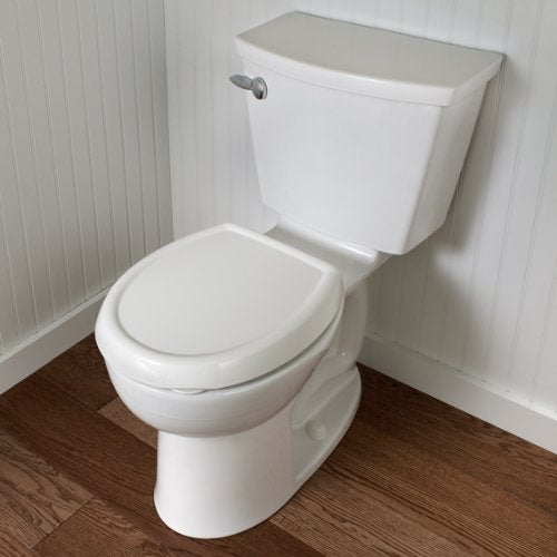 American Standard 5345.110.222 Cadet-3 Round Front Slow Close Toilet Seat with EverClean Surface, Linen