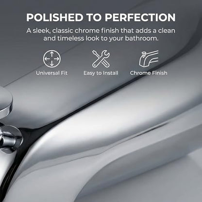 Tub Spout Diverter Universal Fits 1/2'' Copper Pipe 1/2'' IPS and 3/4'' IPS Bathtub Faucet Replacement with Adapters with Diverter Chrome