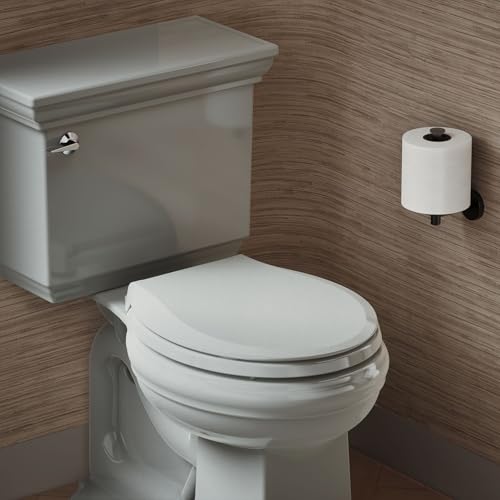 KOHLER 4639-RL-95 Cachet ReadyLatch Round Toilet Seat Soft Close, Ice Grey - color: Ice Gray, size: Round
