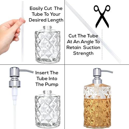 Chrome Soap Dispenser Pump Replacement - Silver 304 Rust Proof Stainless Steel Lotion Dispenser Pumps Replacement for Standard 28/400 Neck Size Regular Mouth Bottles - color: Chrome-silver, size: 1pcs