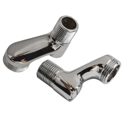 Adjustable Shower Arm Holder 304 Stainless Steel Angle Adapter for Handheld Head - G1/2 Swivel Ball Joint Mount Bracket Silver