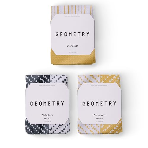GEOMETRY Kitchen Dish Cloths - Quick Dry Dishcloths for Kitchen - Premium Dish Rags with Geoweave - 3-Pieces This and that - color: Harvest, style: Dishcloth