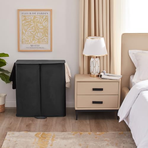 Lifewit 136L Double Laundry Hamper with Lid and Removable Laundry Bags, Large Divided Hamper, Collapsible 2 Section Laundry Basket with Handles for Bedroom, Bathroom, College Dorm, Laundry Room, Black - color: Black