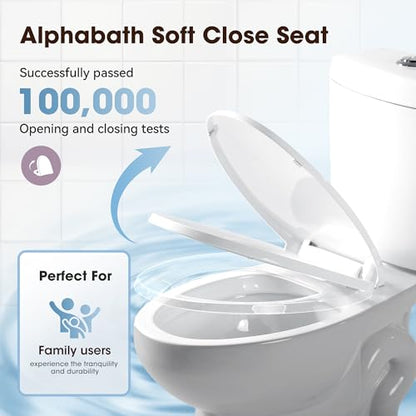 17.3” Elongated Toilet with Soft Close Seat, Two piece Toilets for Bathroom | Nano Self-Cleaning Glaze, Dual Flush 0.8/1.28 GPF, Watersensed/ADA/MAP1000/cUPC, Easy to Clean & Install, 12" Rough-In - color: TPT002-0.8/1.28 GPF Dual Flush