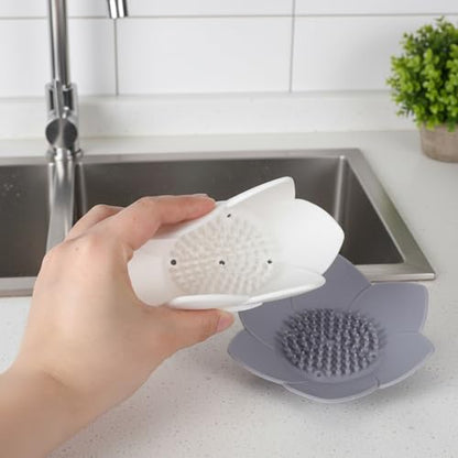 2 Pcs Shower Steamer Tray, Shower Steamer Holder with Self Draining | Silicone Showers Soap Tray Dish For Bathroom Counter, Kitchen Sink, Showers Bathtub Soap Holder