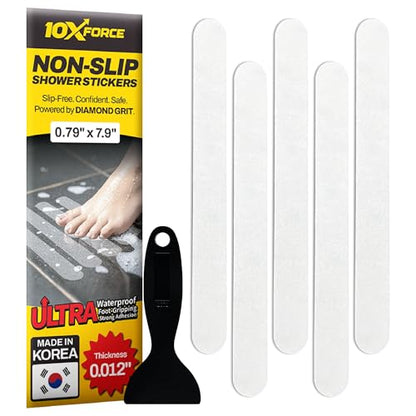 [Made in Korea] Ultra-Thin Bathtub Non Slip Stickers - Diamond Grip Non Slip Bathtub Stickers with Strong Adhesive for Elderly and Safety Use (10)