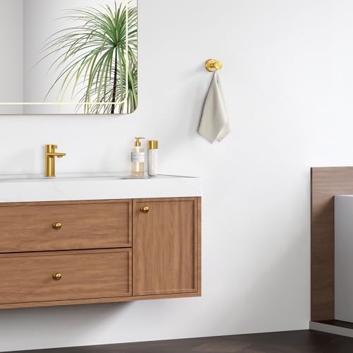 Angle Simple Towel Hook, Bathroom Hand Towel Holder, Brushed Dark Gold | Rustproof SUS304 Stainless Steel, Modern Compact Robe Coat Hook, for Shower Closet Entryway, Screws Mount - color: Brushed Dark Gold, size: 1 Pack