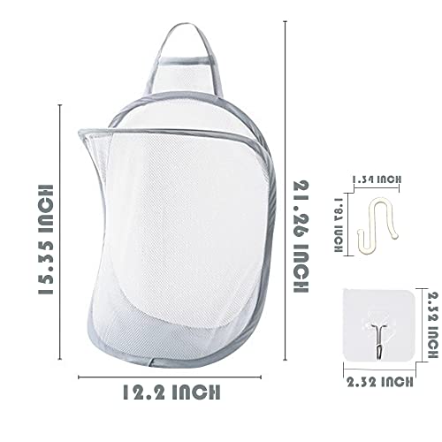 Mesh Collapsible Small Wall Laundry Baskets，Hanging Laundry Hamper，for Hotel, University Dormitory Use by HHSSALIN (1, CLASSIC)