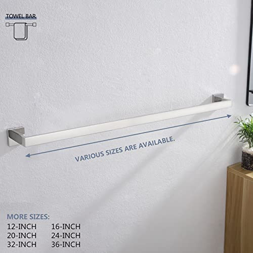 KOKOSIRI 36-Inch Single Towel Bar, Bathroom Kitchen Towel Holder, Wall Mounted SUS304 Stainless Steel Towel Rack, Polished Chrome, B4003CH-L36 - color: Polished Chrome, size: 36-Inch