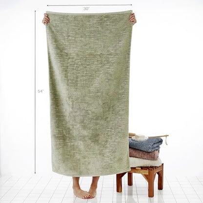 SKL Home CloudSoft Cotton Luxury 4 Pc Bath Towel Set, Sage - color: Sage, style: Bath Towels (Set of 4)