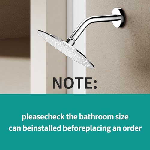 All Metal Rain Shower Head - Heavy Duty Stainless Steel, Easy Install, High Water Flow, Ultra-Thin Modern Design for Bathroom (Chrome, 8) - color: Chrome, size: 8