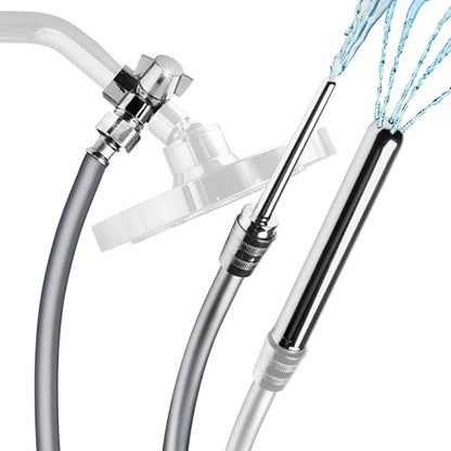 Cleanstream Shower Enema Set for Beginners, Men, Women,5 Piece Set, Grey. - color: Silver