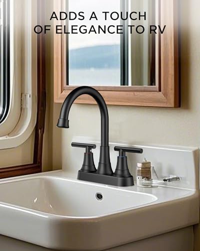 FORIOUS 2 Pack Black Bathroom Faucets, 4 Inch Centerset Faucet Commercial | 8 Inch Widespread Bathroom Faucet 3 hole Vanity and 4 Inch Bathroom Faucet Centerset 2 Hole for B2B Commercial, Spare Aerator - color: Matte Black × 2, style: Classic